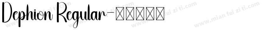 Dephion Regular字体转换